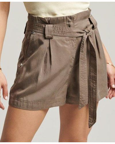Superdry Desert Paperbag Shorts - Brown