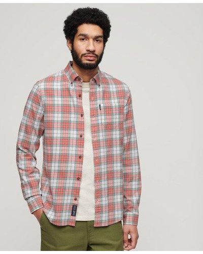 Superdry Classic Check Organic Cotton Vintage Shirt - Red