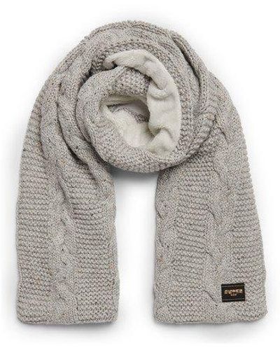 Superdry Cable Knit Scarf - Gray