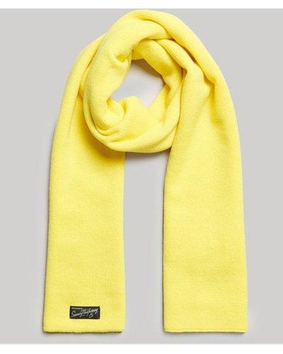Superdry Classic Knitted Vintage Scarf - Yellow