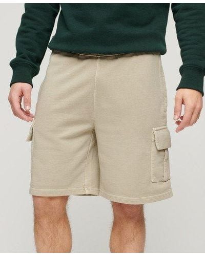 Superdry Contrast Stitch Cargo Shorts - Natural