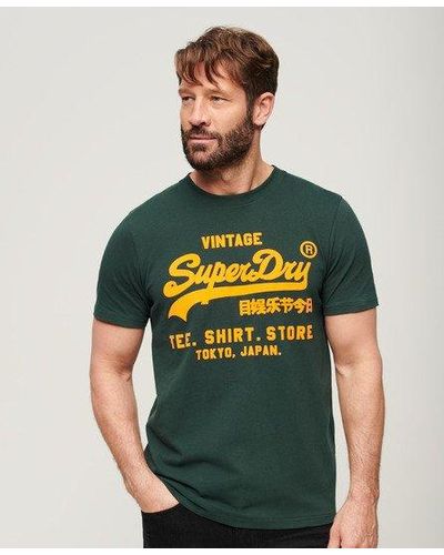 Superdry Neon Vintage Logo T-shirt - Green