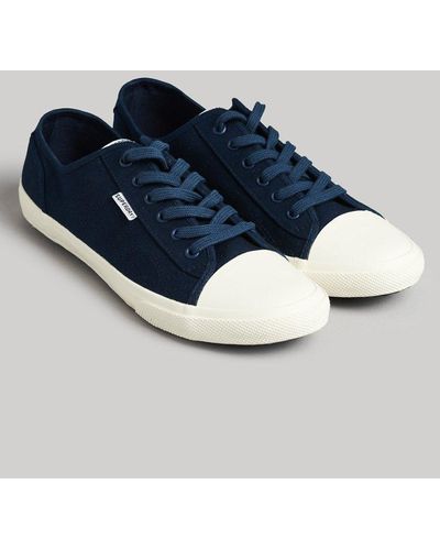 Superdry Vegan Canvas Casual Trainers Navy / Eclipse Navy - Blue