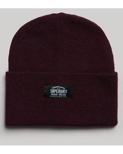 Superdry Classic Knitted Beanie - Red