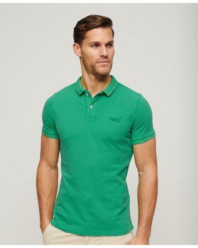 Superdry Destroyed Polo Shirt - Green