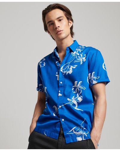 Superdry Hawaiian Overhemd Met Korte Mouwen - Blauw
