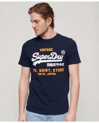 Superdry Klassiek Vintage T-shirt - Blauw