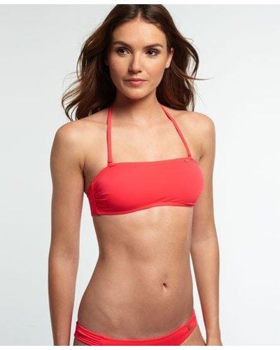 Superdry Santorini Bandeau Bikini Top - Red