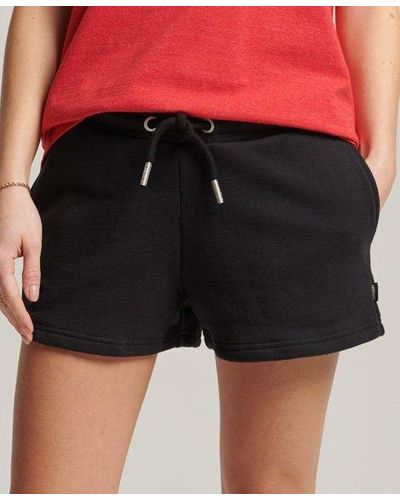 Superdry Organic Cotton Vintage Logo Jersey Shorts - Black