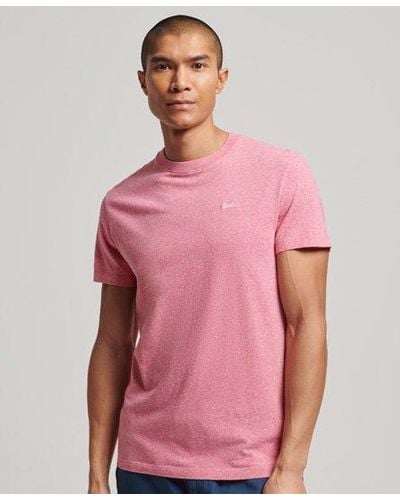 Superdry Organic Cotton Essential Small Logo T-shirt - Pink