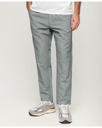 Superdry Drawstring Linen Pants - Gray
