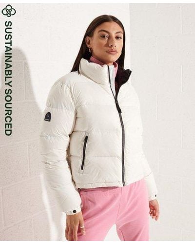 Superdry Luxe Alpine Down Padded Jacket - White