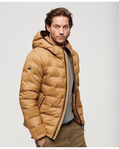 Superdry Short Quilted Puffer Jacket - Natural