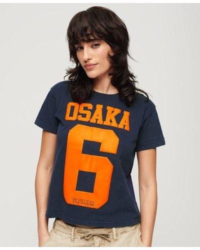 Superdry T-shirt à imprimé en relief osaka 6 - Orange