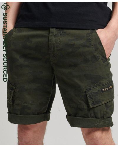 Superdry Organic Cotton Vintage Core Cargo Shorts Green - Black