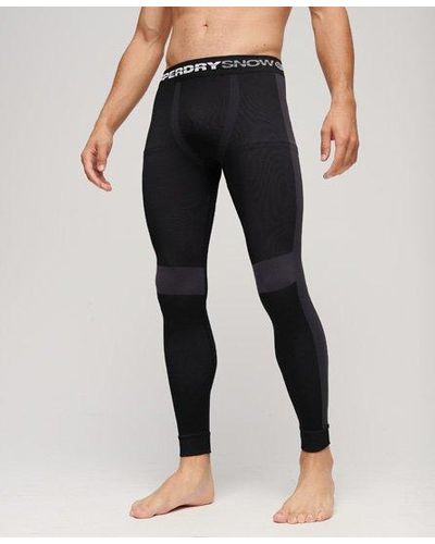 Superdry Pour des s impression du logo sport legging sous-couche sans coutures - Noir