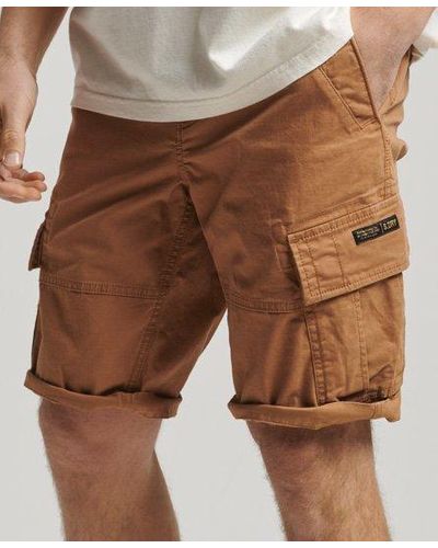 Superdry Organic Cotton Core Cargo Shorts Brown