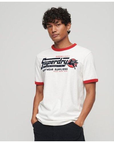 Superdry Core Logo American Classic Ringer T-shirt - White