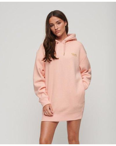 Superdry Essential Hoodie Dress - Pink