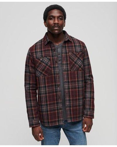Superdry The Merchant Store - Quilted Overshirt - Brown