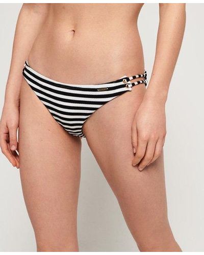 Superdry Alice Textured Cupped Bikini Bottoms - Black