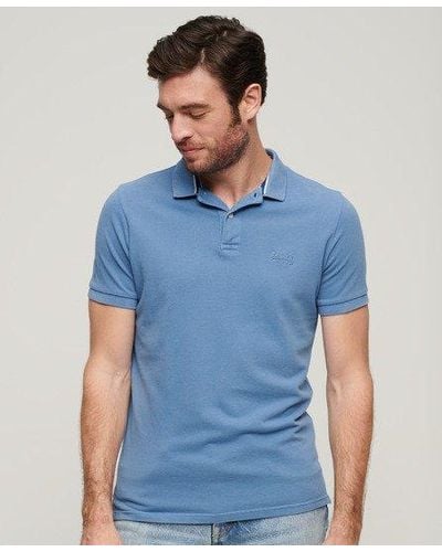 Superdry Destroyed Polo Shirt - Blue