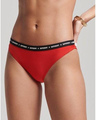 Superdry Micro Elastic Recycled Bikini Briefs - Red