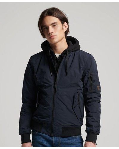 Superdry Military Flight Bomber Jacket - Blue