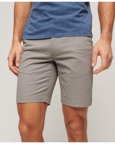 Superdry Short chino stretch - Gris