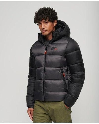 Superdry Color Block Sport Puffer Jacket - Gray