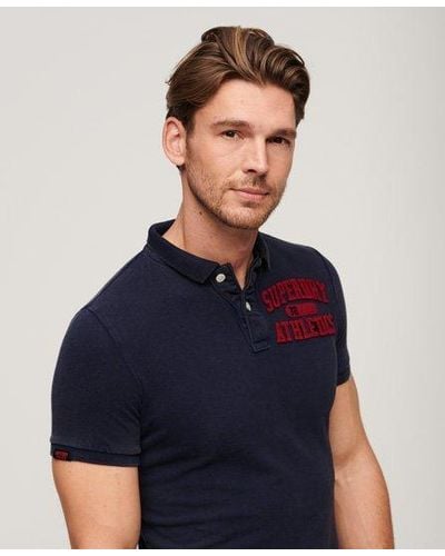 Superdry Vintage Athletic Polo Shirt - Blauw