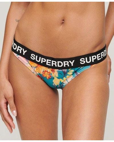 Superdry Bas de bikini classique à logo - Bleu