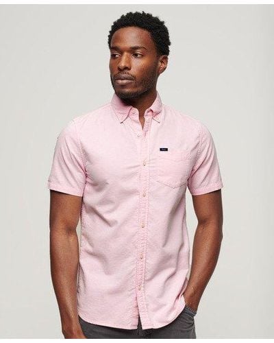 Superdry Oxford Short Sleeve Shirt - Pink