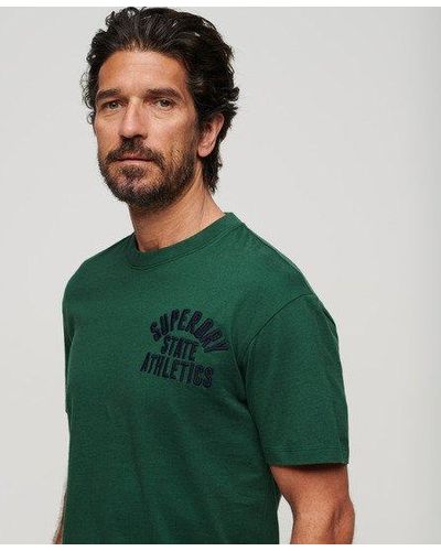 Superdry Embroidered Superstate Athletic Logo T-shirt - Green