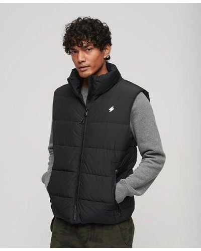 Superdry Sports Pufferbodywarmer - Grijs