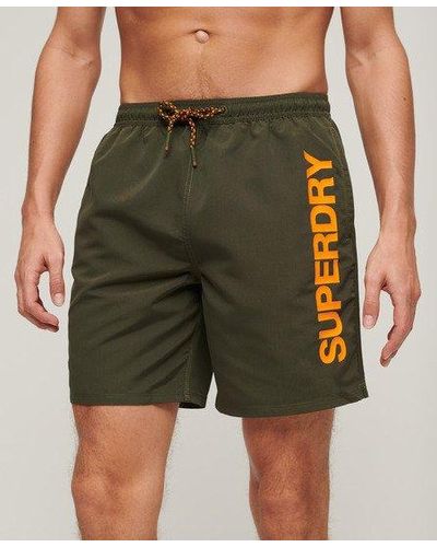 Superdry Sport Graphic 17-inch Recycled Swim Shorts - Green