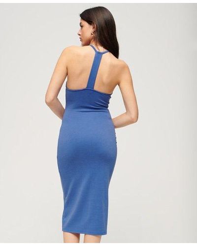 Superdry T Back Jersey Midi Dress - Blue