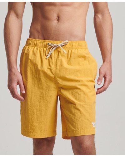 Superdry Vintage Recycled Swim Shorts - Yellow