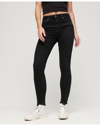 Superdry Organic Cotton Vintage Mid Rise Skinny Jeans - Black