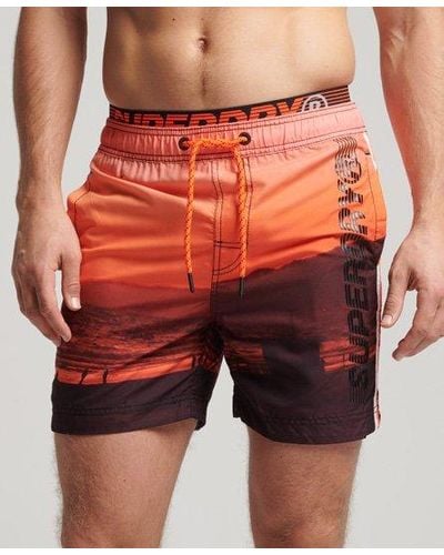 Superdry State Volley Zwemshort - Oranje