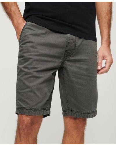 Superdry Short chino officer - Gris