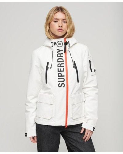 Superdry Ultimate Sd-windcheater Jas Met Capuchon - Wit