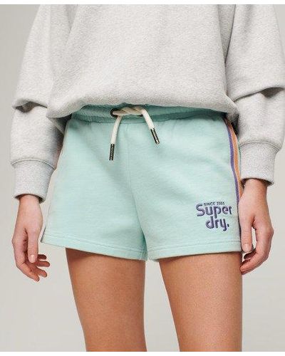 Superdry Rainbow Side Stripe Logo Shorts - Blue
