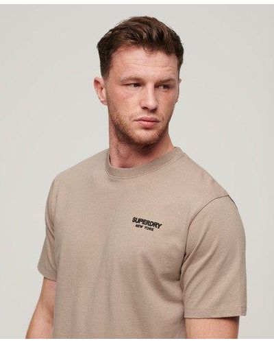Superdry Imprimé t-shirt ample de luxe sport - Marron