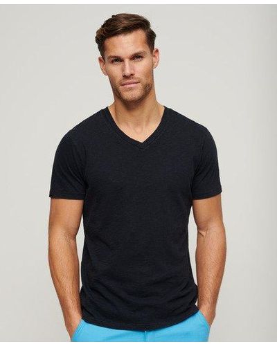 Superdry V-neck Slub Short Sleeve T-shirt - Black