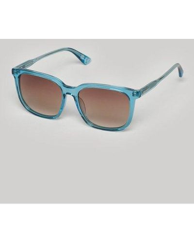 Superdry Dames logo imprimé lunettes de soleil sdr sorcha - Bleu