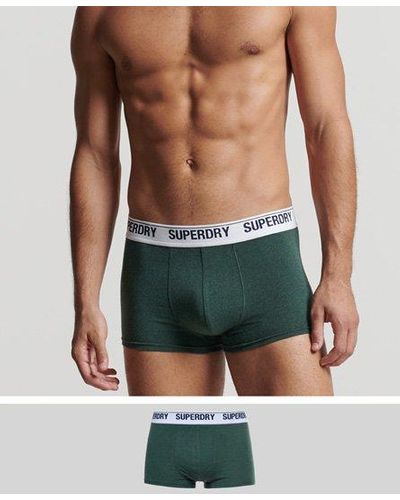 Superdry Organic Cotton Boxers Single Pack - Green