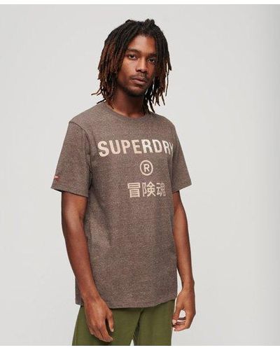 Superdry Workwear Logo Vintage T-shirt - Brown