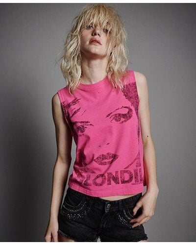 Superdry Blondie X Fitted Tank Top - Pink