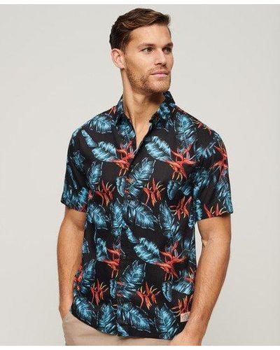 Superdry Hawaiian Shirt - Blue